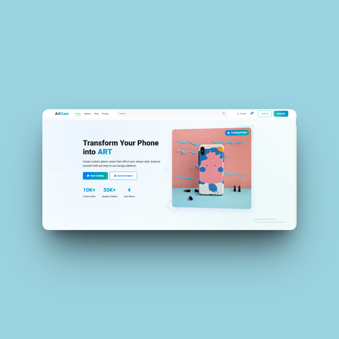 ArtCase E-Commerce Screenshot